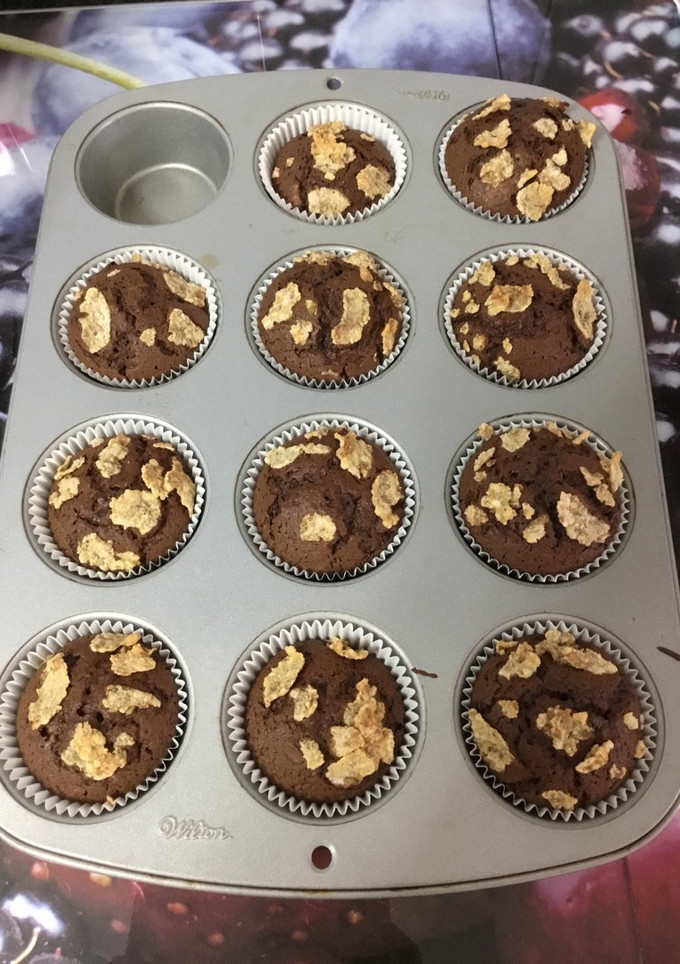 Una foto de Magdalenas de súper chocolate. Fácil y chocolatosas