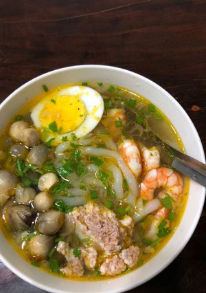 Hình của món Bánh canh hải sản bột lọc.
