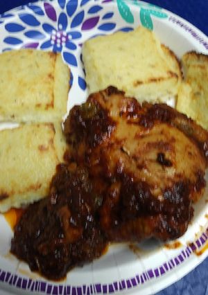 A picture of Simmered Thighs in Tomato.
