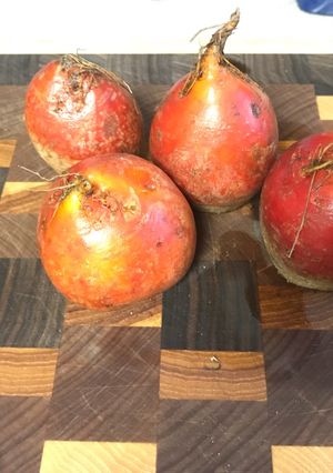 A picture of Roasted Golden Beets.