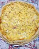 Quiche de bacon e chourição