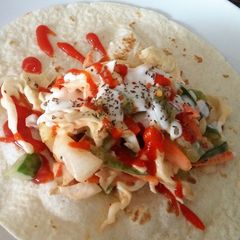 A picture of Hot and Cold Veggie Wrap.