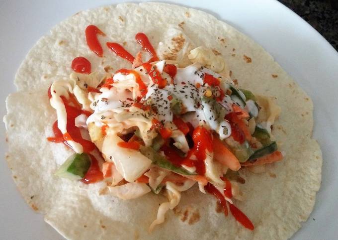 Simple Way to Make Any-night-of-the-week Hot and Cold Veggie Wrap