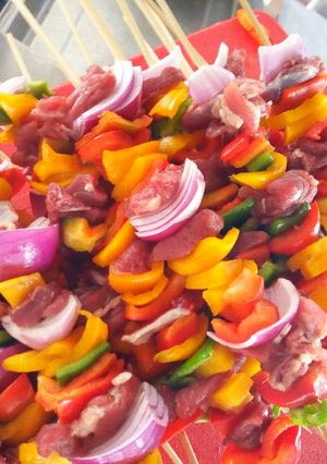 A picture of Lamb kebabs.