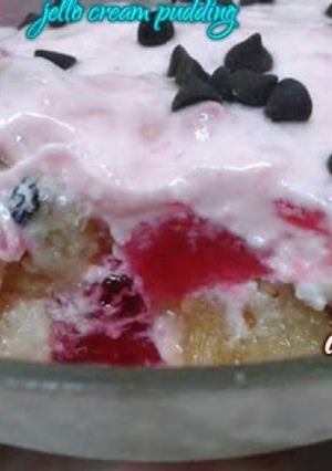 A picture of Jello cream pudding.