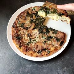 A picture of Mushroom and Spinach Frittata.