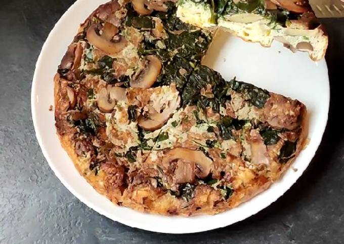 Simple Way to Prepare Perfect Mushroom and Spinach Frittata