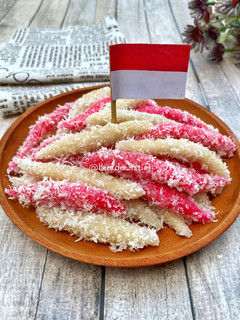 Foto resep Cenil merah putih