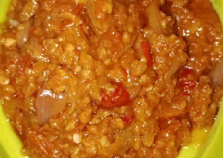 Langkah Mudah untuk Menyiapkan Sambal Lamongan kacang mete yang Lezat