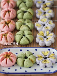 三色中式花式酥餅(中秋應景) 的食譜成品照片