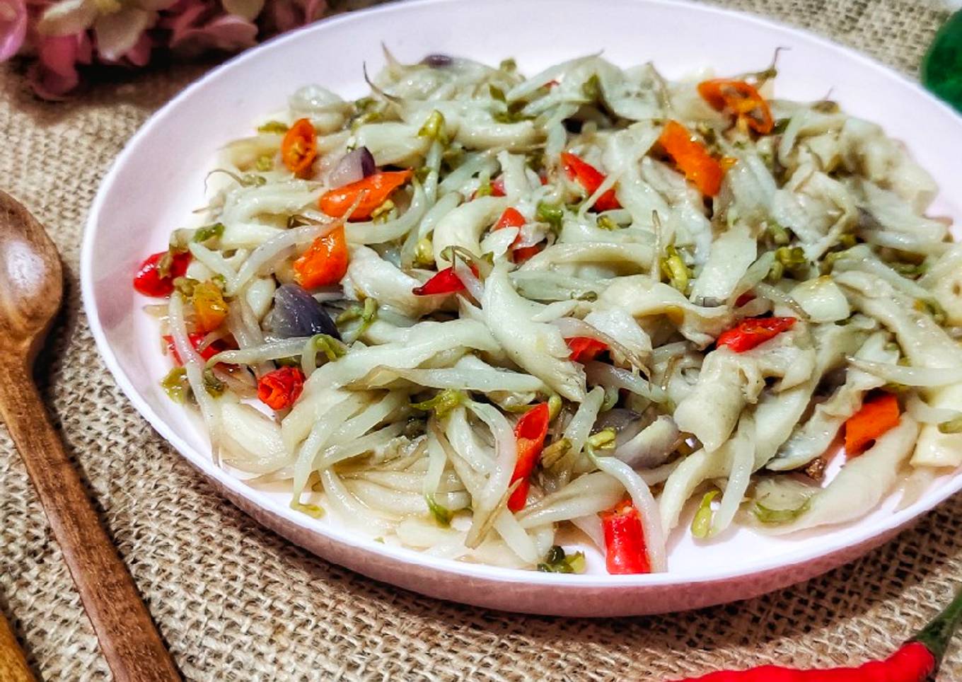Tumis Jamur Tiram Tauge