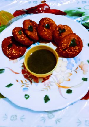 A picture of Tasty yummy bajara flour vegetable vada.
