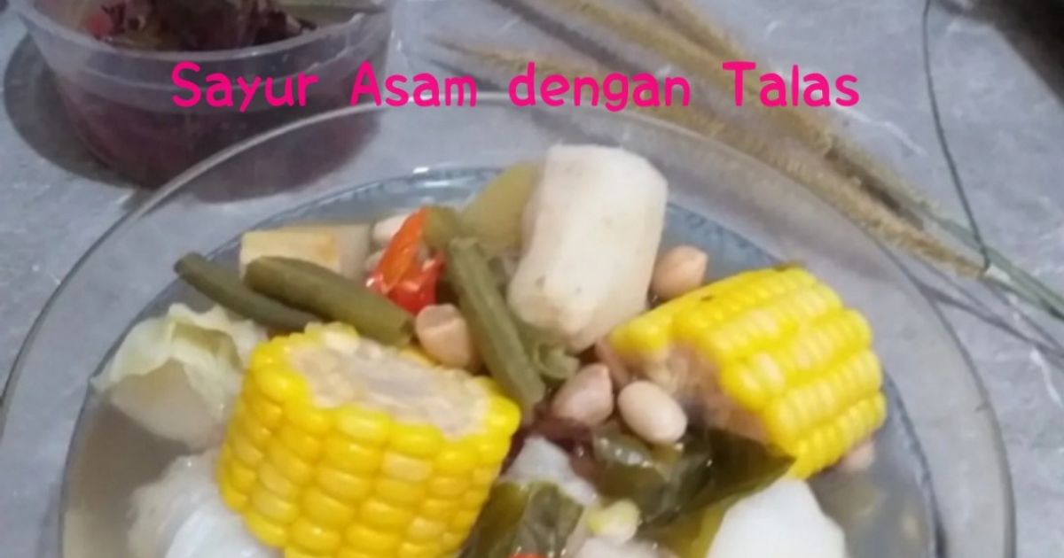 Sayur Asam Kampung dengan Talas