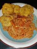 Espaguetis con camarones y chuletas 🇩🇴🇩🇴🇩🇴