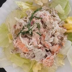 A picture of Creamy salmon tagliatelle.