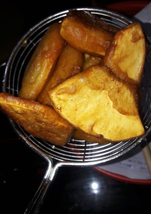 Hình của món Sake chiên giòn rụm.