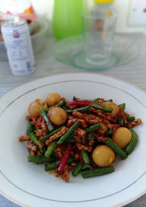Foto resep Tumis kacang dan tempe