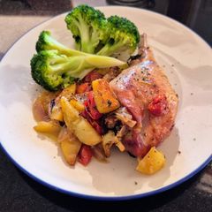 A picture of Baked turkey drumstick - just let them cook!.