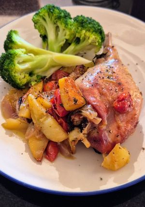 A picture of Baked turkey drumstick - just let them cook!.