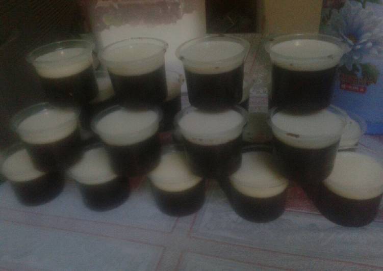 Puding coklat vla vanila