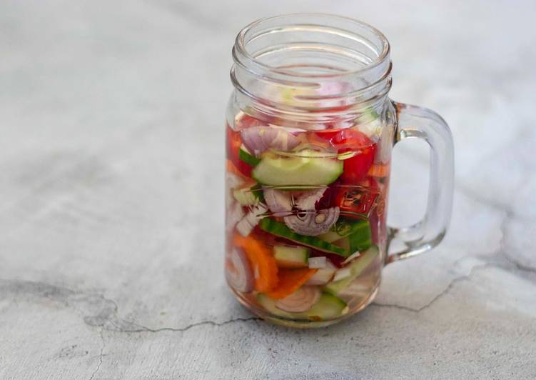 Simple Way to Make Any-night-of-the-week Thai Pickle Vegetable 🌶 🥒 🧅