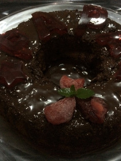 Una foto de Tarta de chocolate con avena