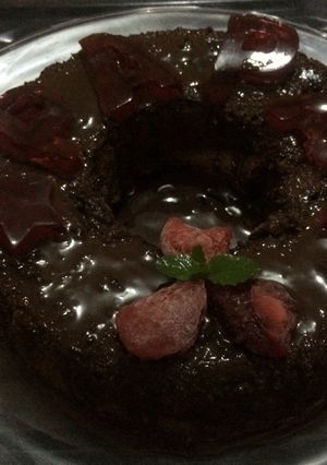 Una foto de Tarta de chocolate con avena