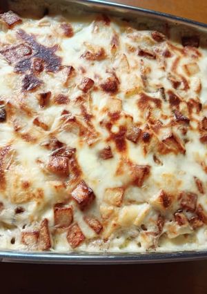 صورة لوصفة غراتان بالبطاطا وصوص البشاميل بنين يهبل 💯