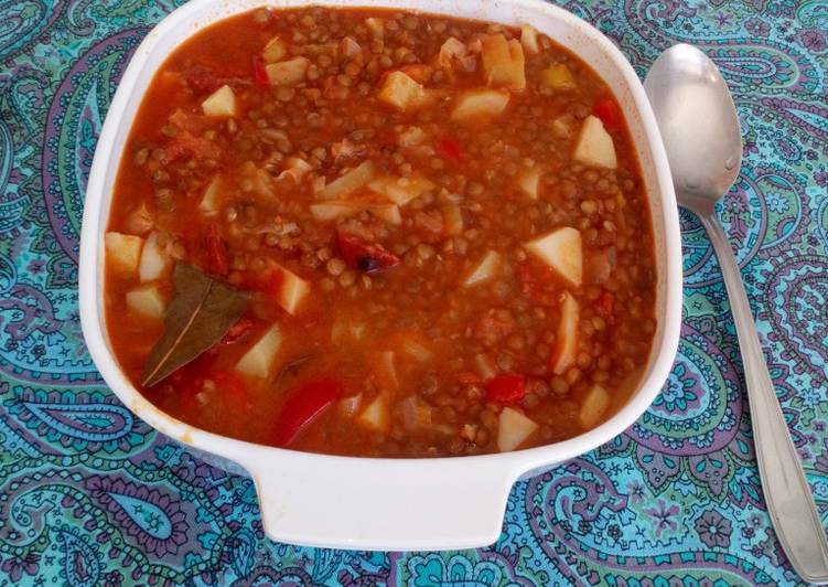 Lentejas Rápidas con chorizo