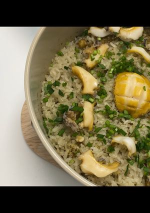 A picture of Abalone Rice | Korean Dish.