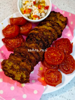 عکسی از دستور کتلت سیب زمینی و گوشت ترد