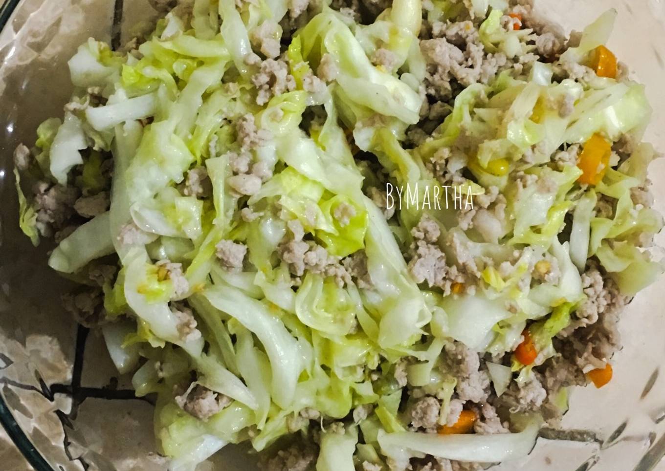 Tumis Kubis Daging Cincang