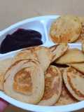 Mini Pancake Oatmeal selai Blueberry
