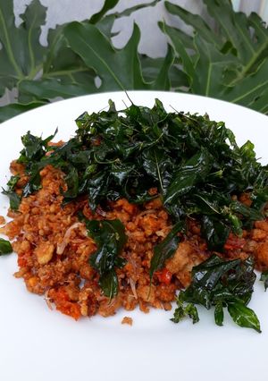 Foto resep Oncom daun goreng kemangi