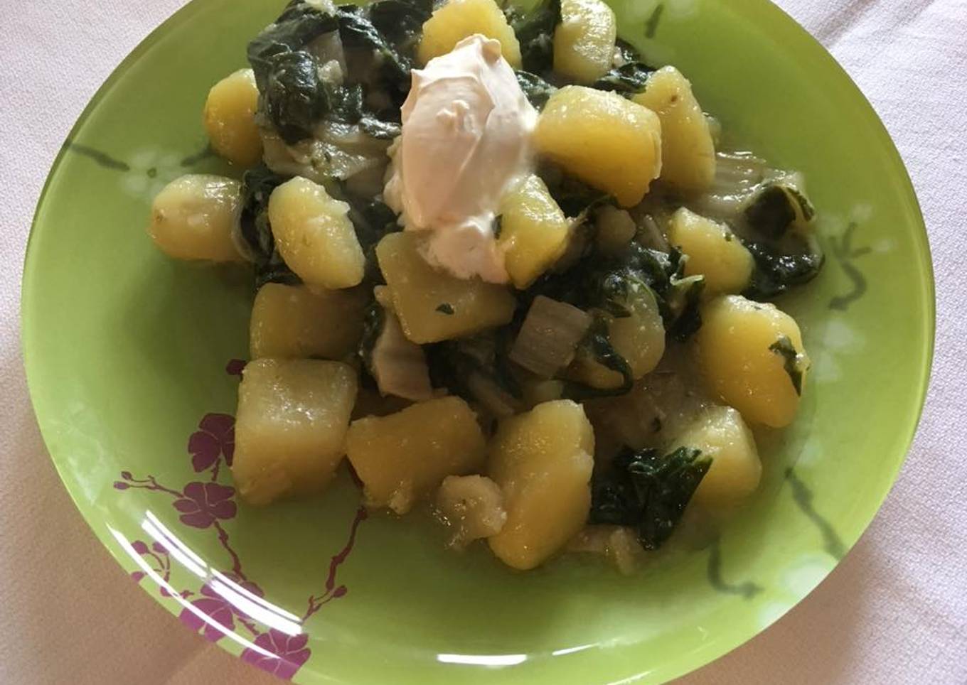 Blettes et pommes de terre à la crème