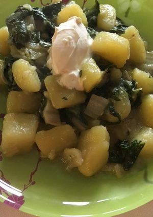 Une photo de Blettes et pommes de terre à la crème