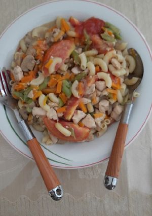 Foto resep Macaroni Ayam versi sehat