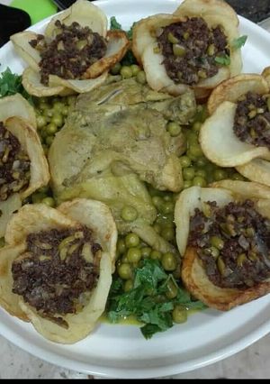 صورة لوصفة وردات البطاطا باللحم المفروم