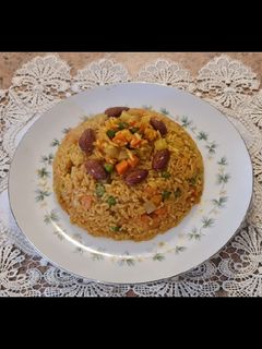 صورة لوصفة ارز بالخلطة والخضروات