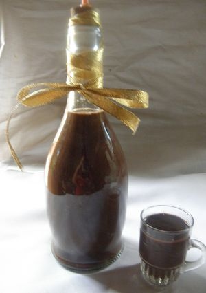 Una foto de Licor de chocolate cremoso
