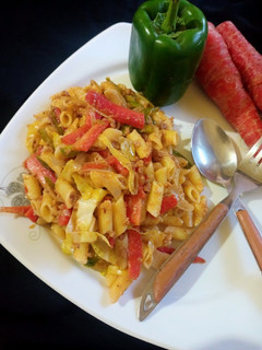 A picture of Qeema macaroni.