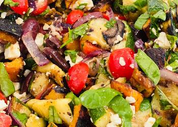 How to Make Perfect Grilled Vegetable Salad with Roasted Butternut Squash and a Fresh Herb Lemon Dressing