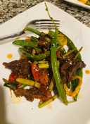 Beef Sesame Teriyaki stir fry (Trader Joe's products)