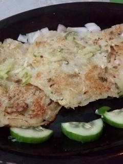 A picture of Healthy and tasty winter special cucumber pancakes!.