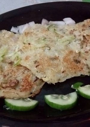 A picture of Healthy and tasty winter special cucumber pancakes!.