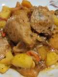 Filete de cerdo con papa y zanahoria