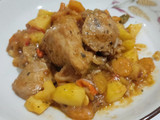 Filete de cerdo con papa y zanahoria