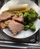 Idea almuerzo grez- carne con brócoli y palmito