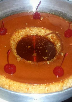 Una foto de Flan de caramelo