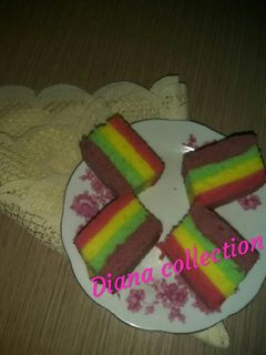 Foto resep Rainbow cake kukus